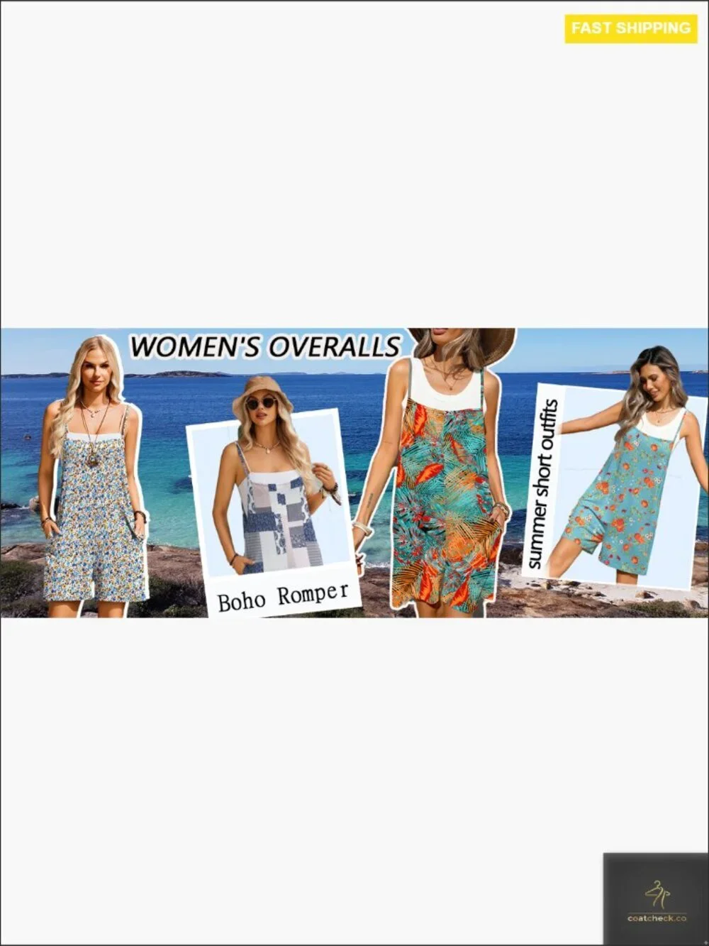 Floral Boho Romper Sleeveless Summer Jumpsuit With Pockets Casual Chic_7